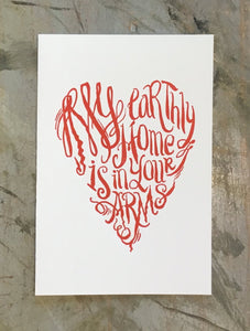 Letterpress Calligraphy Cards