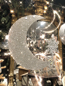 Large & JUMBO Glittered Crescent Moons