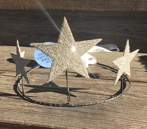 Sparkling Glass Glitter Star Crown