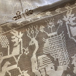 Load image into Gallery viewer, Antique Lace and Linen Cloth with Peacocks
