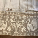 Load image into Gallery viewer, Antique Lace and Linen Cloth with Peacocks
