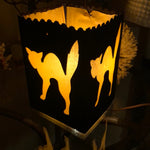 Load image into Gallery viewer, Cat Silhouette Lantern with Candle Lamp

