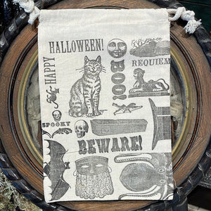 Letterpress Muslin Treat Bags